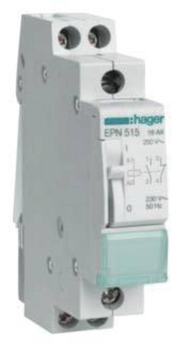 Stromstoß-Schalter Hutschiene Hager EPN515 1 Schließer, 1 Öffner 230 V/AC, 110 V/DC 16 A 1 St.