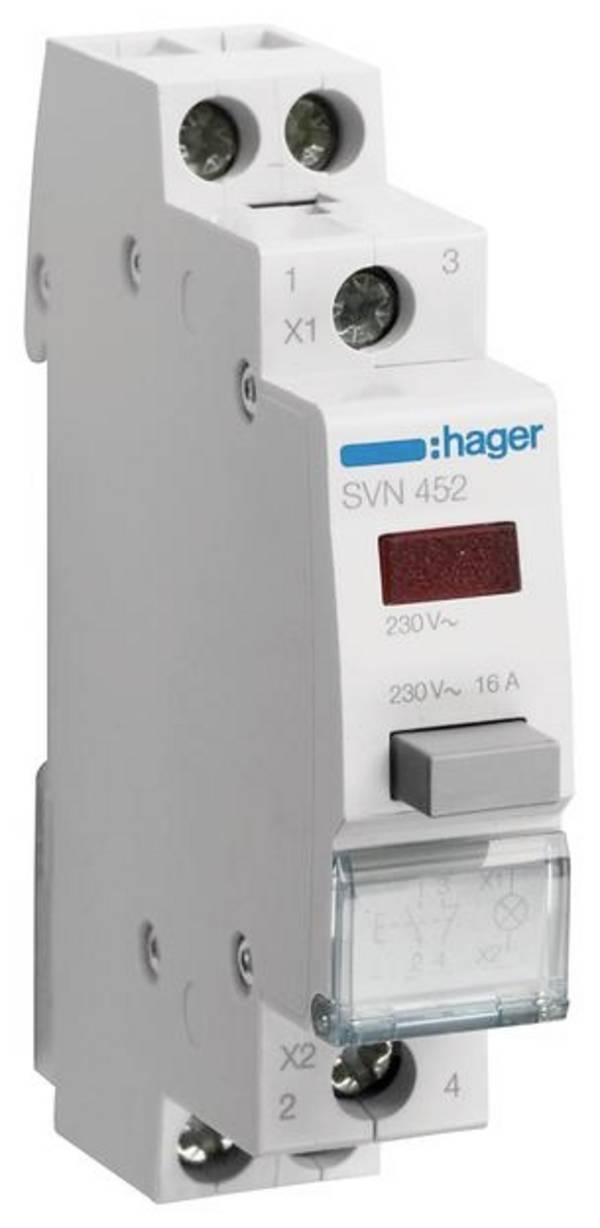 Taster Rot 16 A 230 V Hager SVN452