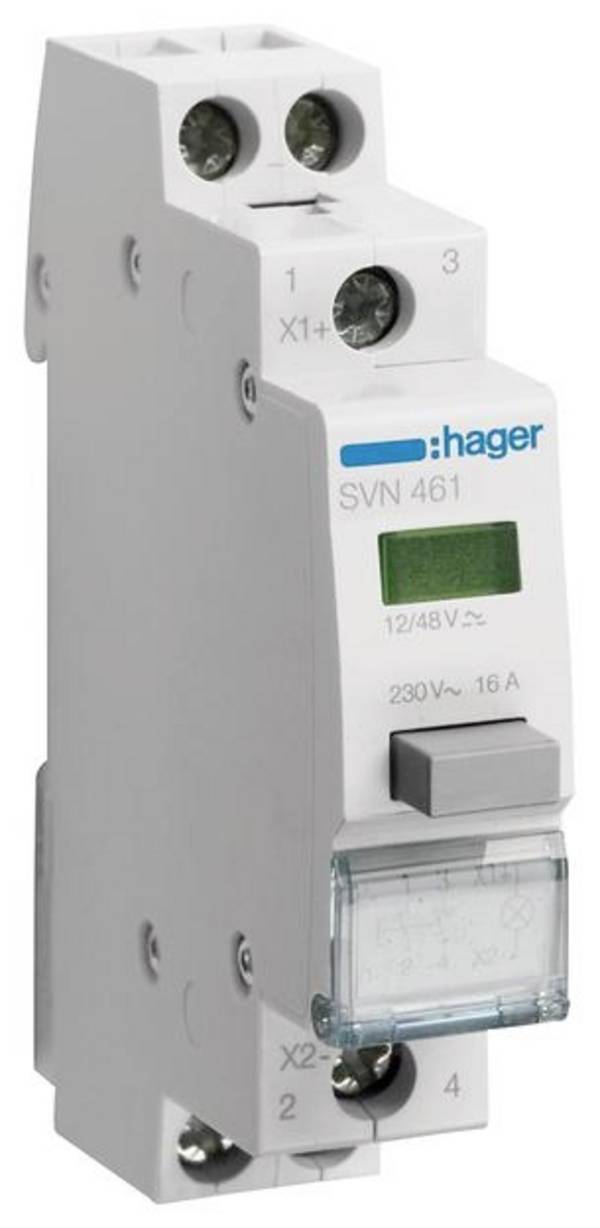 Taster Grün 16 A 12 V/AC, 48 V/AC Hager SVN461