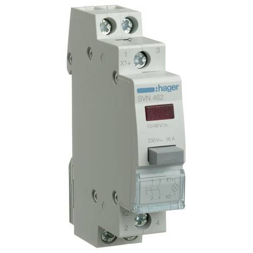 Taster Rot 16 A 12 V/AC, 48 V/AC Hager SVN462