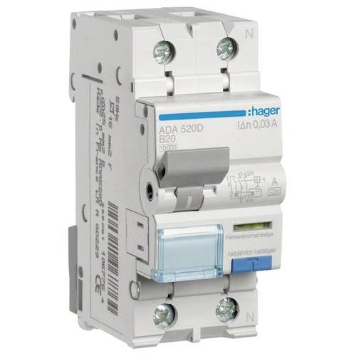 Hager ADA520D FI-Schutzschalter/Leitungsschutzschalter 2polig 20 A 0.03 A 240 V