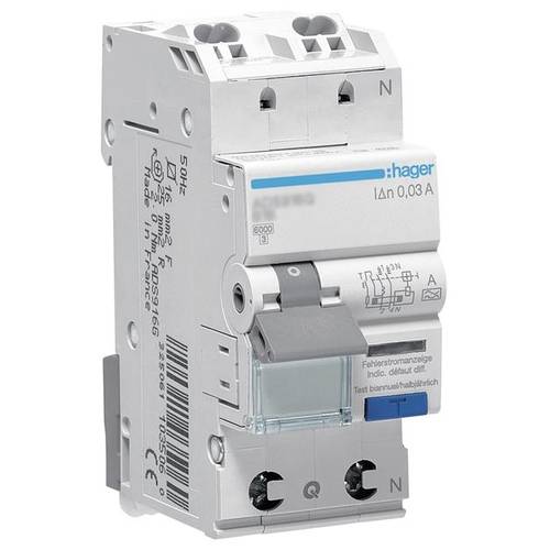 Hager ADS960D FI-Schutzschalter/Leitungsschutzschalter 2polig 10 A 0.03 A 240 V