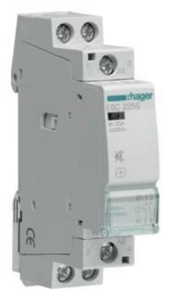 Hager Sonstiges Relais Installationsschütz  2 Schließer 1990 VA 230 V  mit Überspannungsschutz  Piece 1 St.
