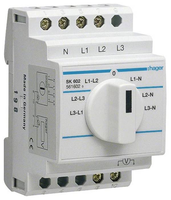 Hager Umschalter f.Voltmeter SK602
