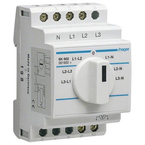 Hager SK602 Voltmeter Umschalter 20 A 1 St.