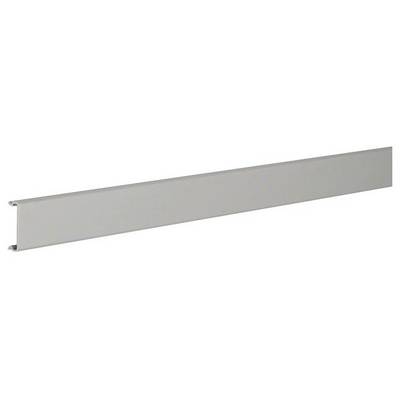 Metallprofil, silberfarben, horizontal ausgerichtet. Rechteckige, flache Form, eignet sich als Konstruktions- oder Befestigungselement.