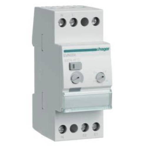 Hager EVN004 Hutschienen Dimmer Geeignet für Leuchtmittel: LED-Lampe, Glühlampe, Halogenlampe Grau