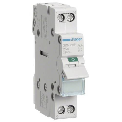 Ausschalter 2polig 16 A 2 Schließer 230 V Hager SBN216