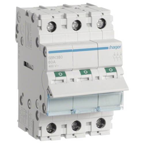 Ausschalter 3polig 80 A 3 Schließer 400 V Hager SBN380