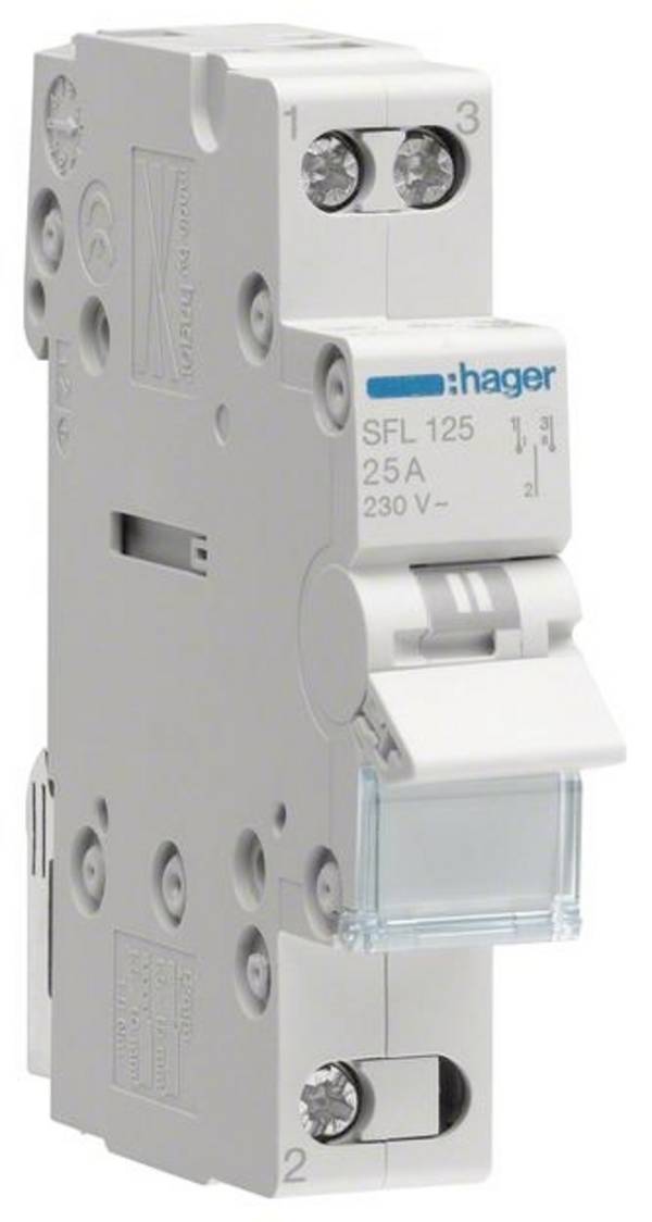 Wechselschalter 1polig 25 A 1 Wechsler 230 V Hager SFL125