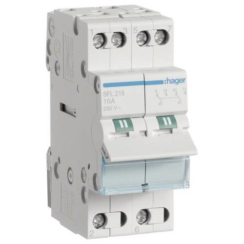 Wechselschalter 2polig 16 A 230 V Hager SFL216