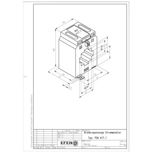Hager SRE10005 Aufsteckstromwandler Primärstrom 1000 A Sekundärstrom 5 A 1 St.