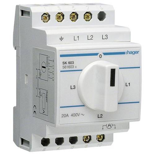 Hager SK603 Amperemeter Umschalter 20 A 1 St.