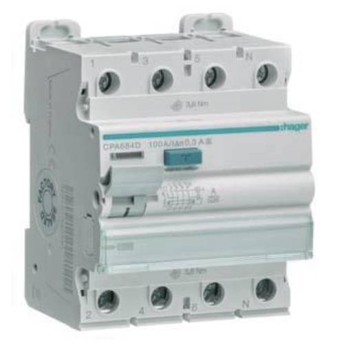 Hager CPA684D FI-Schutzschalter A 4polig 100 A 0.3 A 400 V