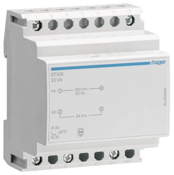 Hager ST309 Sicherheitstransformator 12 V 2 A