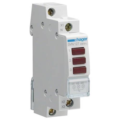 Leuchtmelder Rot 230 V Hager SVN127