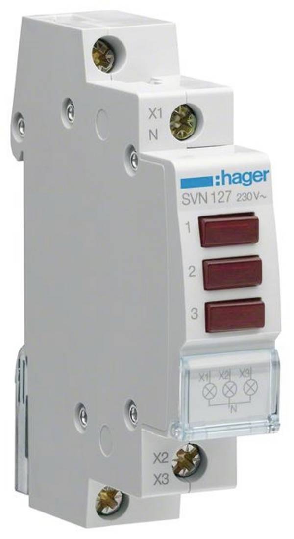 Leuchtmelder Rot 230 V Hager SVN127