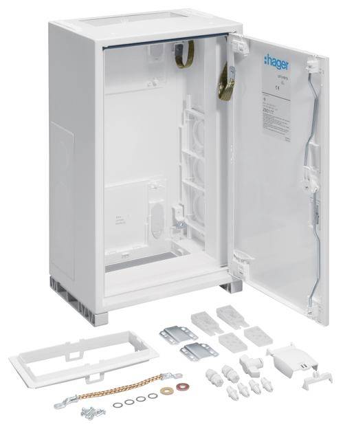 Hager Anschlusssockel 1050 x 500 x 205 Stahl Reinweiß (RAL 9010) 1 St.