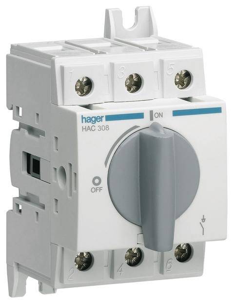 Hager HAC308 Lasttrennschalter 3polig 80 A 415 V