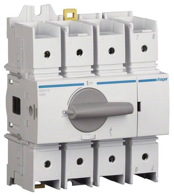 Hager HAD410 Lasttrennschalter 4polig 100 A 415 V