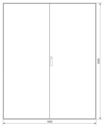 Hager Anreihstandverteiler 1600 x 2000 x 400 Stahl Lichtgrau (RAL 7035) 1 St.