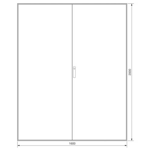 Hager Anreihstandverteiler 1600 x 2000 x 400 Stahl Lichtgrau (RAL 7035) 1 St.