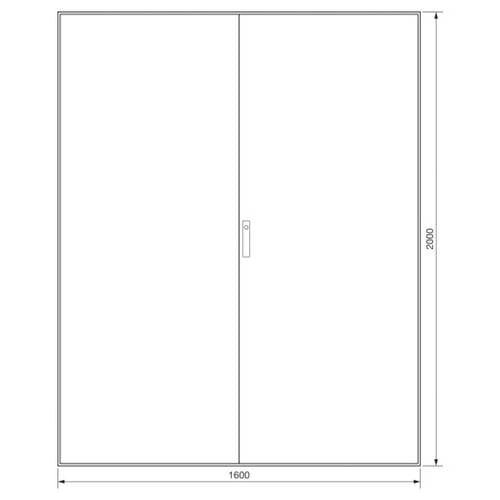 Hager Anreihstandverteiler 1600 x 2000 x 600 Stahl Lichtgrau (RAL 7035) 1 St.