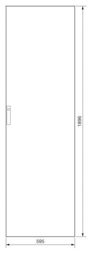 Hager Tür (B x H) 595 mm x 1896 mm Stahl Grau 1 St.