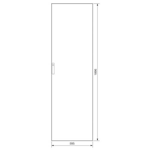 Hager Tür (B x H) 595 mm x 1896 mm Stahl Grau 1 St.