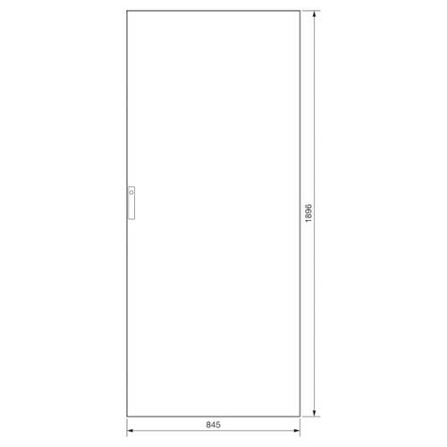 Hager Tür (B x H) 845 mm x 1896 mm Stahl Grau 1 St.