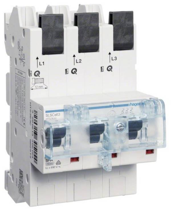 Hager HTS363C Hager HTS363C, 63 A, 230/400 V Hauptleitungsschutzschalter 63 A 400 V