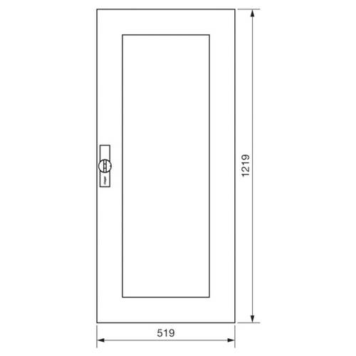 Hager FZ101N Tür (B x H) 519 mm x 1219 mm Stahl Weiß 1 St.