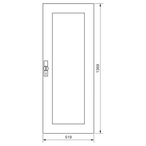 Hager FZ103N Tür (B x H) 519 mm x 1369 mm Stahl Weiß 1 St.