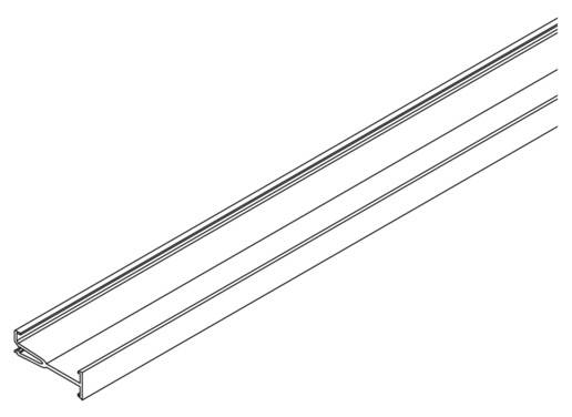 Lineare technische Zeichnung eines C-Profil-Balkens in isometrischer Ansicht, zeigt die Länge und den offenen Abschnitt des Profils.