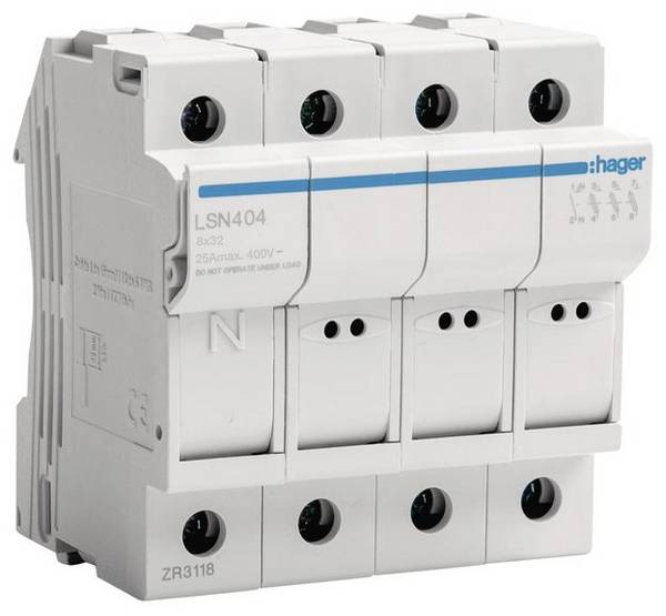 Hager LSN404 Sicherung 4polig 25 A 400 V 1 St.