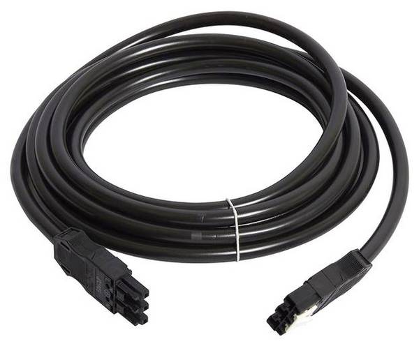 Hager Tehalit Verbindungskabel Netz-Stecker - Netz-Buchse Gesamtpolzahl: 2 + PE Schwarz 5 m 1 St. Piece