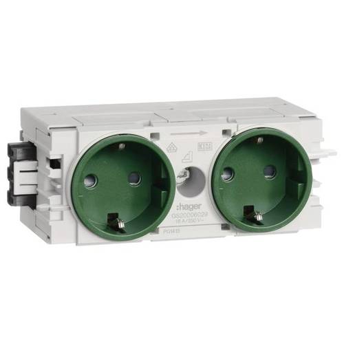 GS20006029 Elektro-Sockelleisten-Zubehör Tehalit Steckdosencontainer Grün 1 St.