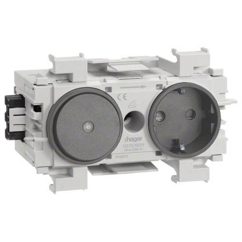 GS11019011 Elektro-Sockelleisten-Zubehör Tehalit Steckdosencontainer Schwarz 1 St.