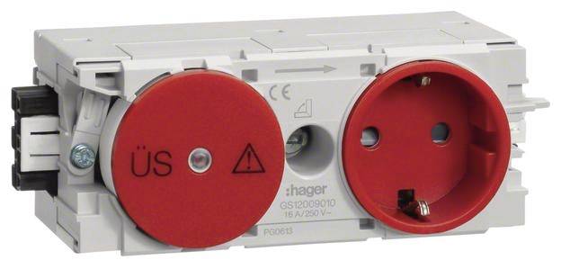 GS12003020 Elektro-Sockelleisten-Zubehör Tehalit Steckdosencontainer Rot 1 St.