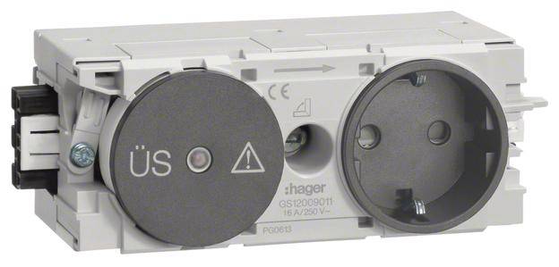 GS12009011 Elektro-Sockelleisten-Zubehör Tehalit Steckdosencontainer Schwarz 1 St.