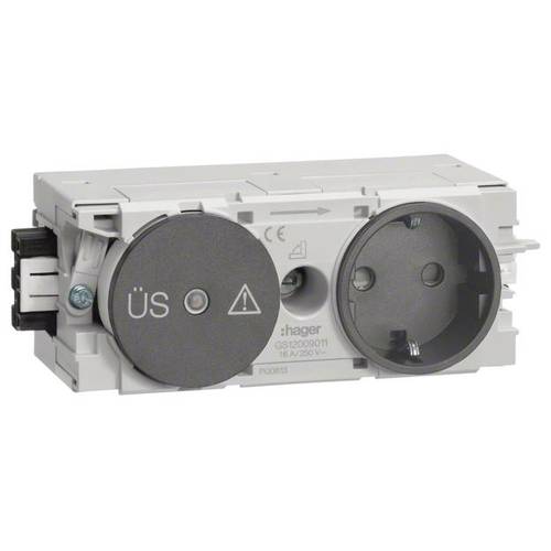 GS12009011 Elektro-Sockelleisten-Zubehör Tehalit Steckdosencontainer Schwarz 1 St.