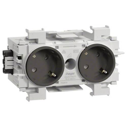 GS20119011 Elektro-Sockelleisten-Zubehör Tehalit Steckdosencontainer Schwarz 1 St.