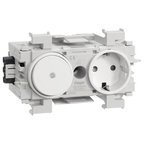 GS11019016 Elektro-Sockelleisten-Zubehör GS11019016 Steckdosencontainer Weiß 1 St.