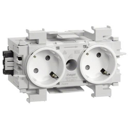 GS20119016 Elektro-Sockelleisten-Zubehör Tehalit Steckdosencontainer Weiß 1 St.