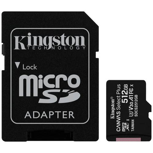 Thumbnail - Kingston Canvas Select Plus SDXC-Karte 512 GB Class 10 UHS-I inkl. SD-Adapter
