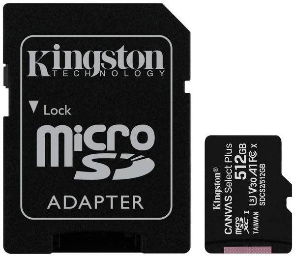 Kingston Canvas Select Plus - Flash-Speicherkarte (microSDXC-an-SD-Adapter inbegriffen)