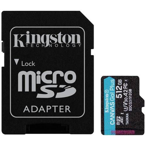 Kingston Canvas Go! Plus microSD-Karte 512 GB Class 10 UHS-I inkl. SD-Adapter