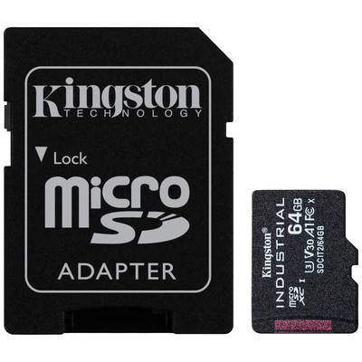 Kingston Industrial microSDXC-Karte 64 GB Class 10 UHS-I inkl. SD-Adapter