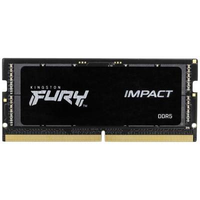 Eine Speicherkarte mit der Aufschrift 'Kingston Fury Impact DDR5' auf schwarzem Hintergrund.