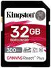 Kingston Canvas React Plus SD-Karte 32 GB Class 10 UHS-II